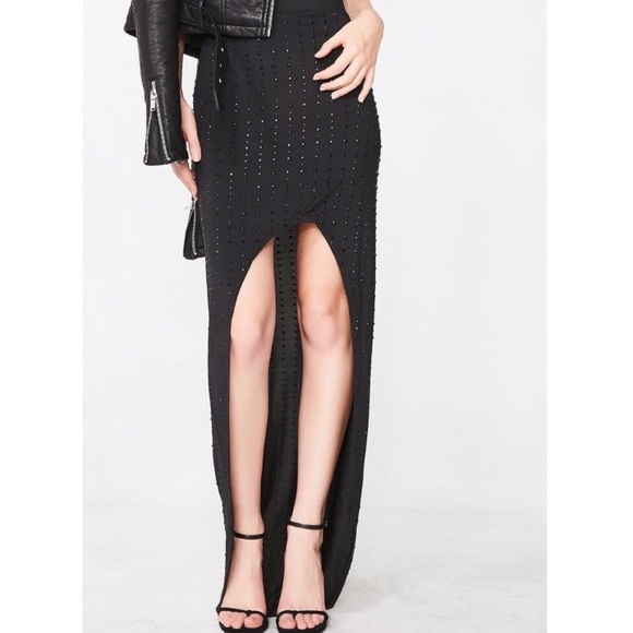 Dolls Kill Dresses & Skirts - DOLLSKILL KIKI RIKI HI-LOW SKIRT BLACK SIZE SMALL